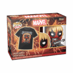 Heavy Metal Deadpool (Metallic) Pop! and T-Shirt Bundle - Imagen 3